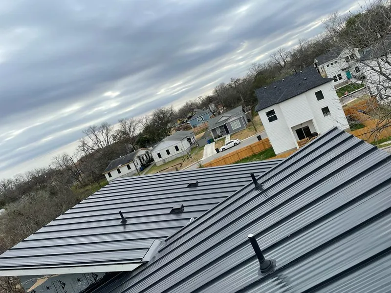 Standing seam metal roof panels with vents for Skylight Repair in Pryor Creek